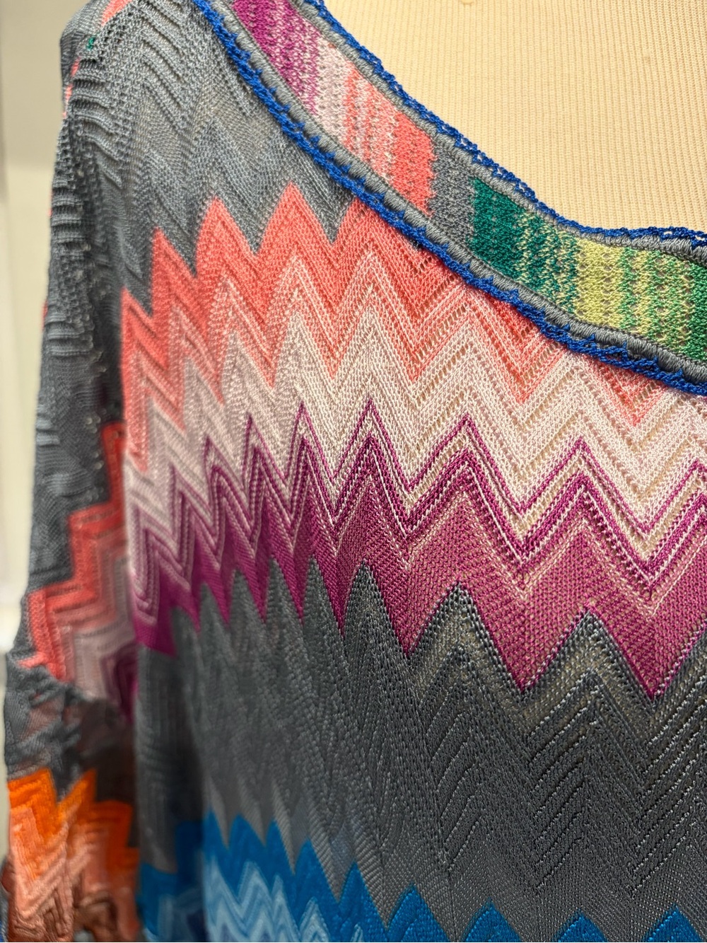 Missoni Multicolor Chevron Knit Tunic in Gray Base - Picture 2 of 6